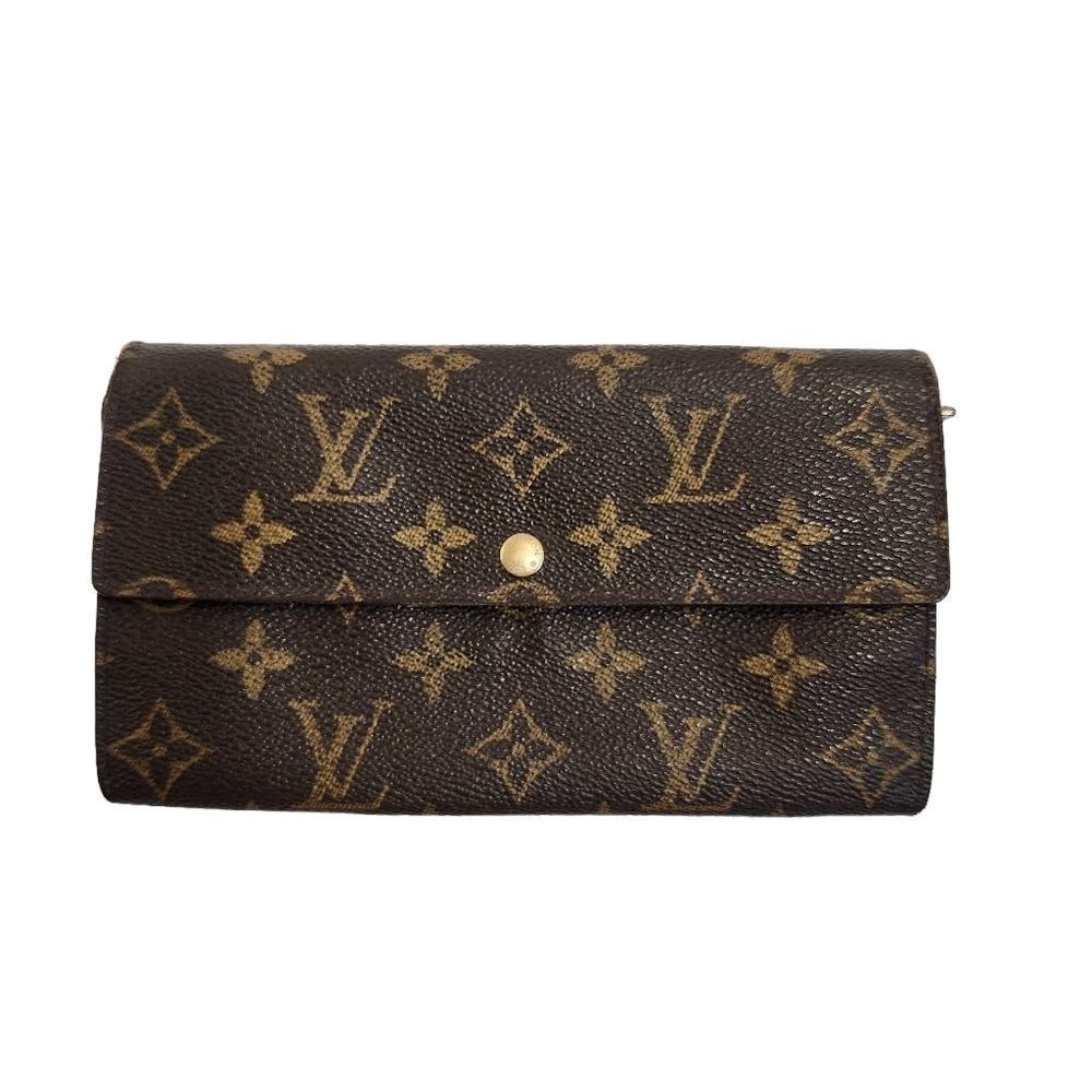 #2 Authentic LOUIS VUITTON vintage monogram Sarah long bifold wallet